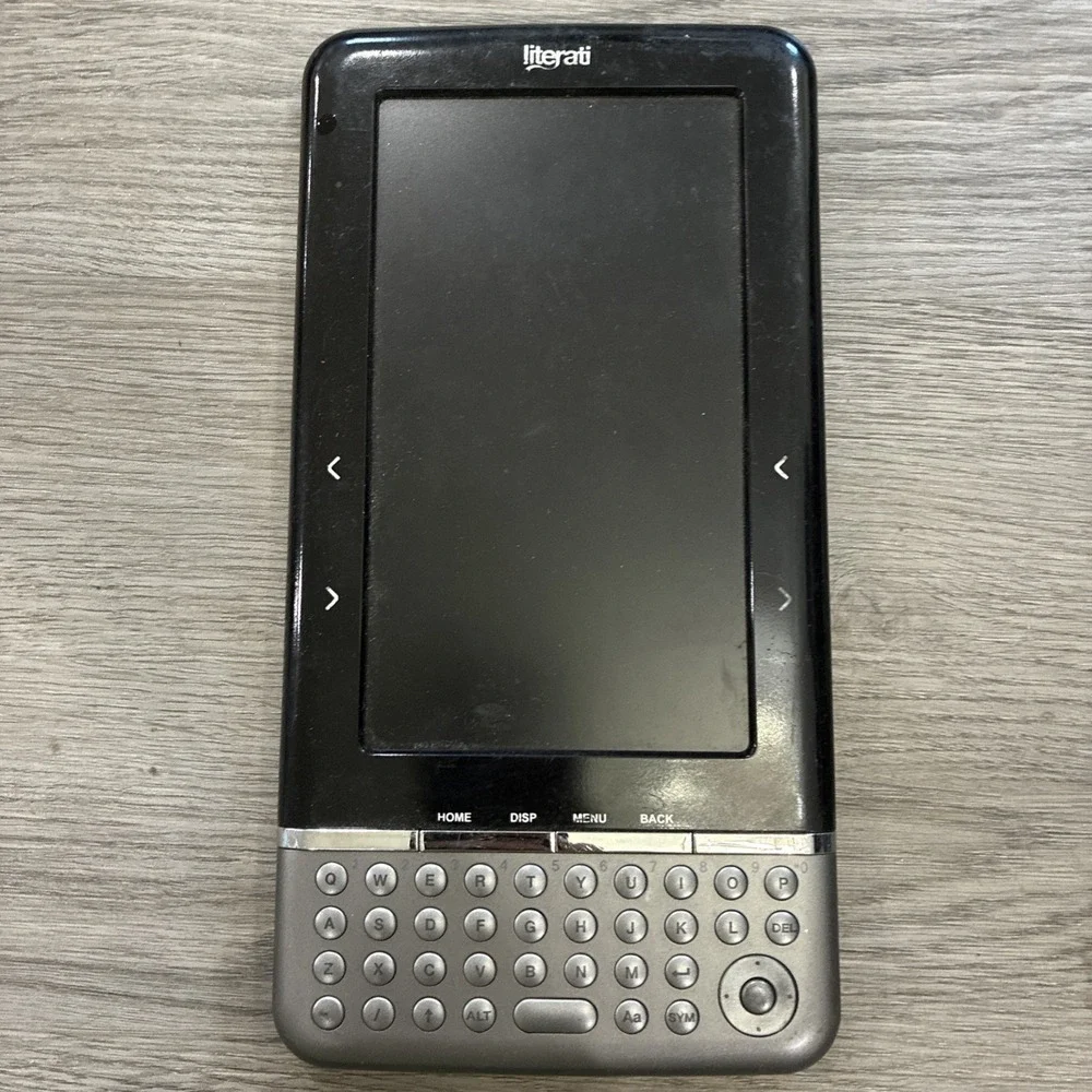 Sharper Image LITERATI Black Color Wireless E-book e reader Untested